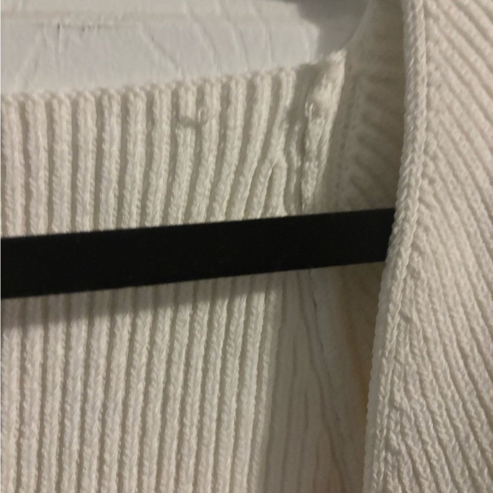Pixie Market White Ribbed Knit Top - Picture 8 of 12